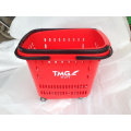 High quality Rolling Plastic Shopping Basket with wheels